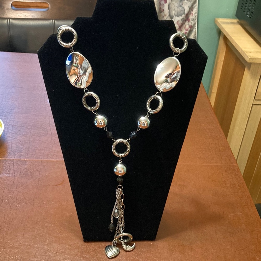 Black and silver necklace